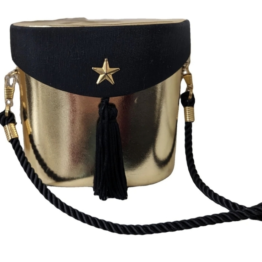 Gold and Black Crossbody Bag